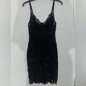 Elegant Black Lace Dress